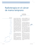 Radioterapia en el cáncer de mama temprano