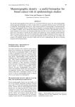 Mammographic density – a useful biomarker for breast