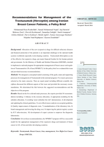 among Iranian Breast Cancer Patients, a Policy Brief