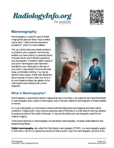 Mammography - RadiologyInfo.org