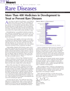 Orphan Drugs in Development For Rare Diseases