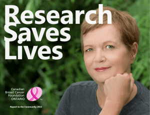 Report to the Community 2013 - Canadian Breast Cancer Foundation