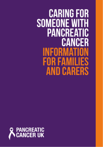 Caring for someone with pancreatic cancer Information for families