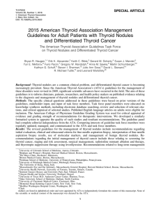 2015 American Thyroid Association Management Guidelines