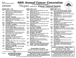 40th Annual Cancer Convention