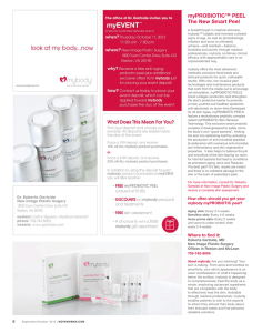 myPROBIOTIC™ PEEL The New Smart Peel