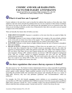 cosmic and solar radiation: facts for flight attendants