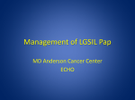 Management of LGSIL Pap - MD Anderson Cancer Center