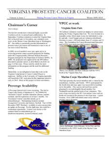 December 2009 - Virginia Prostate Cancer Coalition