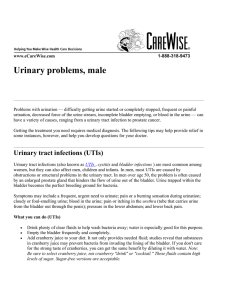 Urinary problems, male