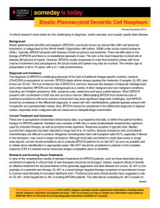 Blastic Plasmacytoid Dendritic Cell Neoplasm