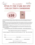 Now available! PINK IN THE PARK RECIPE COLLECTION