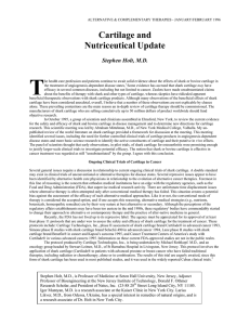 Cartilage And Nutriceutical Update