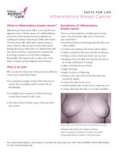 Inflammatory Breast Cancer - Susan G Komen® Southern New