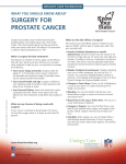 surgery for prostate cancer