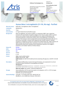 Human Beta-2-microglobulin (21-119, His-tag