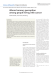 Altered sensory perception among people living with cancer