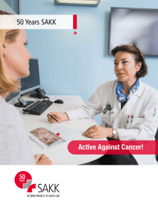 50 Years SAKK Active Against Cancer!