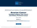 Ovarian Cancer NCCN Including Fallopian Tube Cancer and Primary Peritoneal Cancer