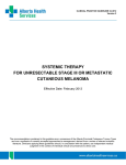 SYSTEMIC THERAPY FOR UNRESECTABLE STAGE III OR METASTATIC CUTANEOUS MELANOMA
