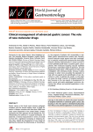 Clinical management of advanced gastric cancer: The role TOPIC HIGHLIGHT