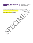 specimen document critical Illness insurance policy
