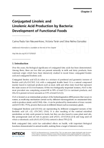 Conjugated Linoleic and Linolenic Acid Production by