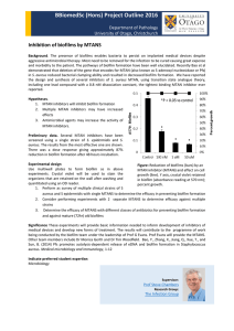 BBiomedSc (Hons) Project Outline 2016