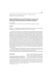 Effect of Different Growth Promoters on the Cecal Microflora and