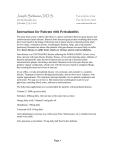 Instructions for Patients with Periodontitis
