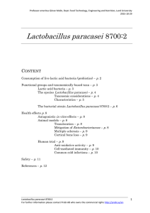 Dokumentation of Lactobacillus rhamnosus 271