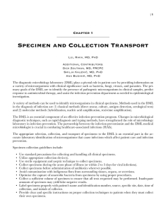 Specimen and Collection Transport - IP Col-lab