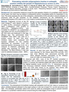 Presoaking reticular polypropylene meshes in antiseptic solution