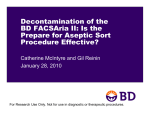 Decontamination of the BD FACSAria II: Is the