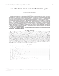 The killer trait of Paramecium and its causative