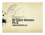 Dr Claire Vanston Ph.D