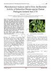 Phytochemical Analysis and In-Vitro