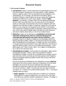 Bacterial Sepsis