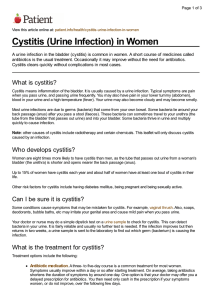 Cystitis (Urine Infection) in Women