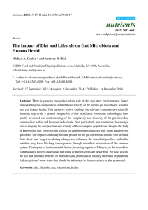 The Impact of Diet and Lifestyle on Gut Microbiota and Human Health