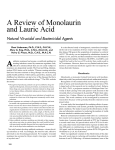 A Review of Monolaurin and Lauric Acid