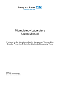 Microbiology Laboratory Users Manual