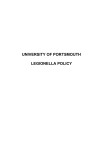 Legionella Policy - University of Portsmouth