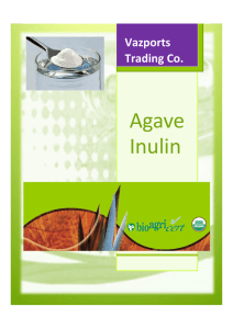 Agave Syrup and Inulin 2011 October