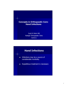 Hand Infections - Raleigh Orthopaedic