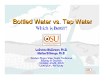 Bottled Water vs. Tap Water - Southern Regional Water Program