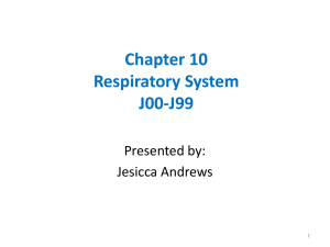 Chapter 10 Respiratory System J00-J99