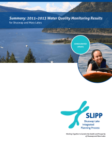 Summary: 2011–2013 Water Quality Monitoring Results