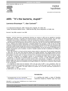 AIDS: ``It`s the bacteria, stupid!