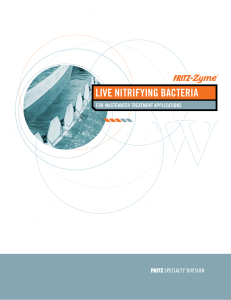 live nitrifying bacteria - Fritz Wastewater Products
